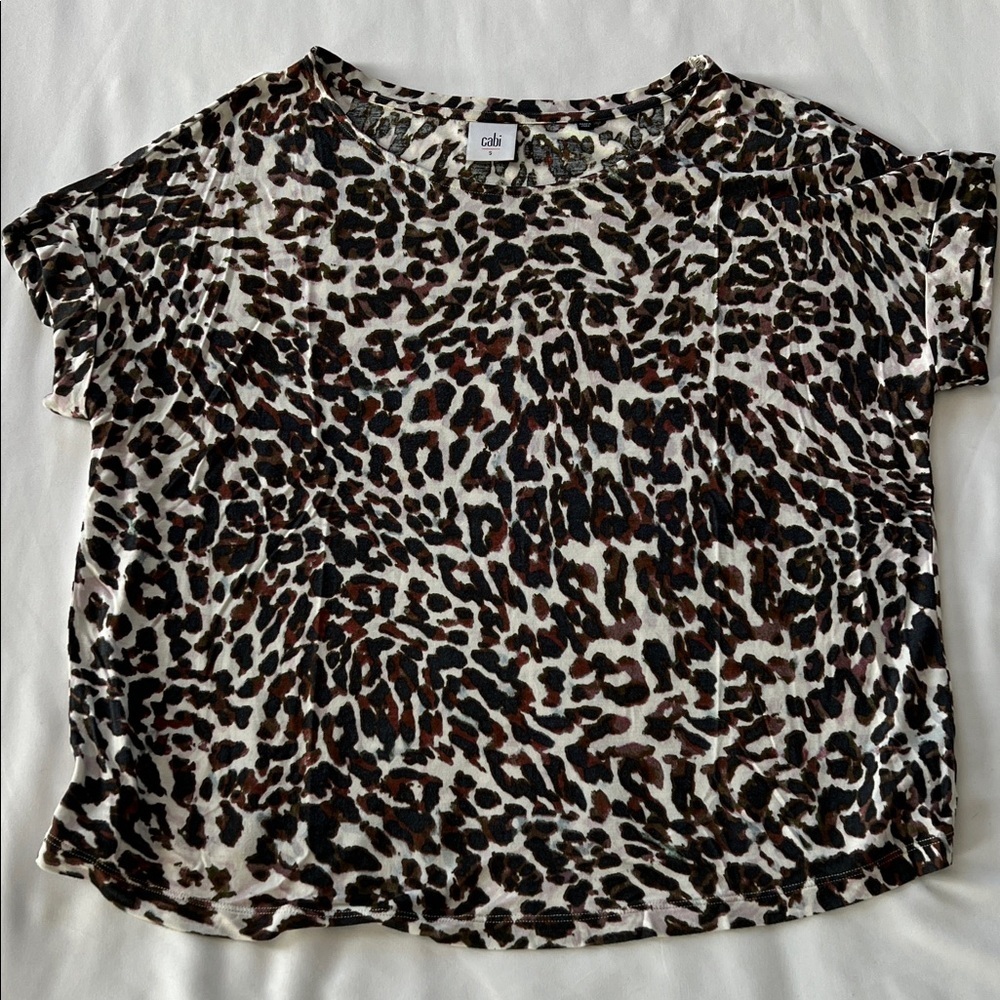 Cabi Leopard Print T-Shirt